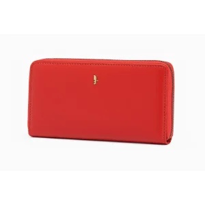 Puccini MU1962 czerwony portfel damski skórzany – przód Puccini MU1962 red leather women’s wallet – front view